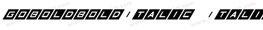goboldboldItalic Italic字体转换